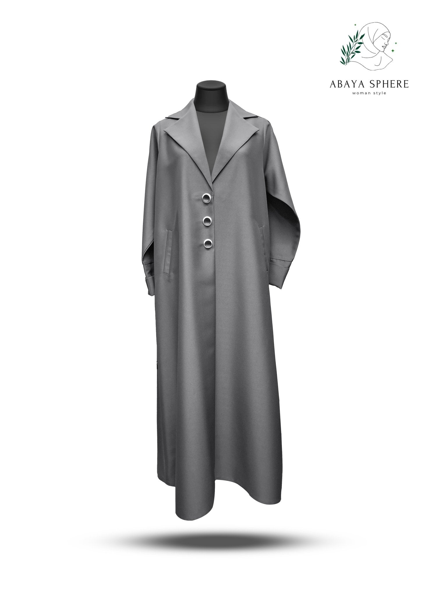 GREY-ABAYA-COAT-COLLAR-CUT-POCKET