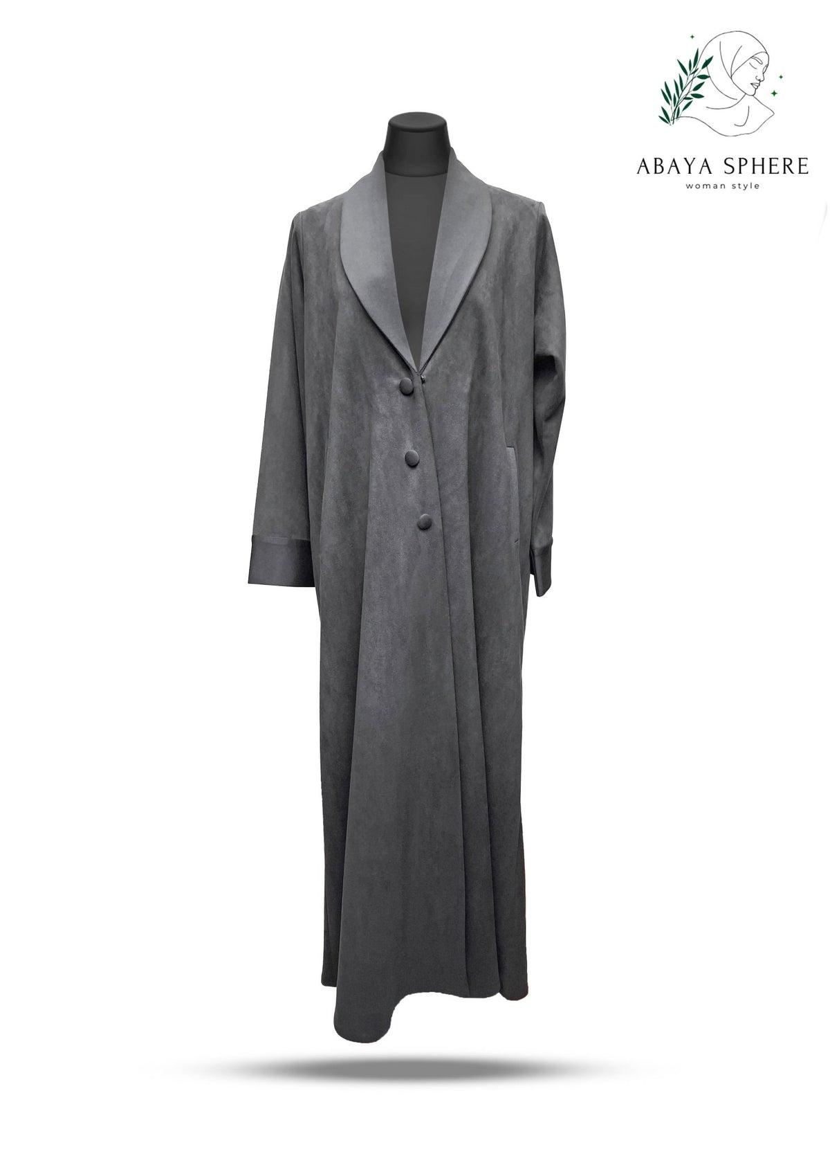 PREMIUM-GREY-ABAYA-ROUND-COLLAR-CUT-POCKET