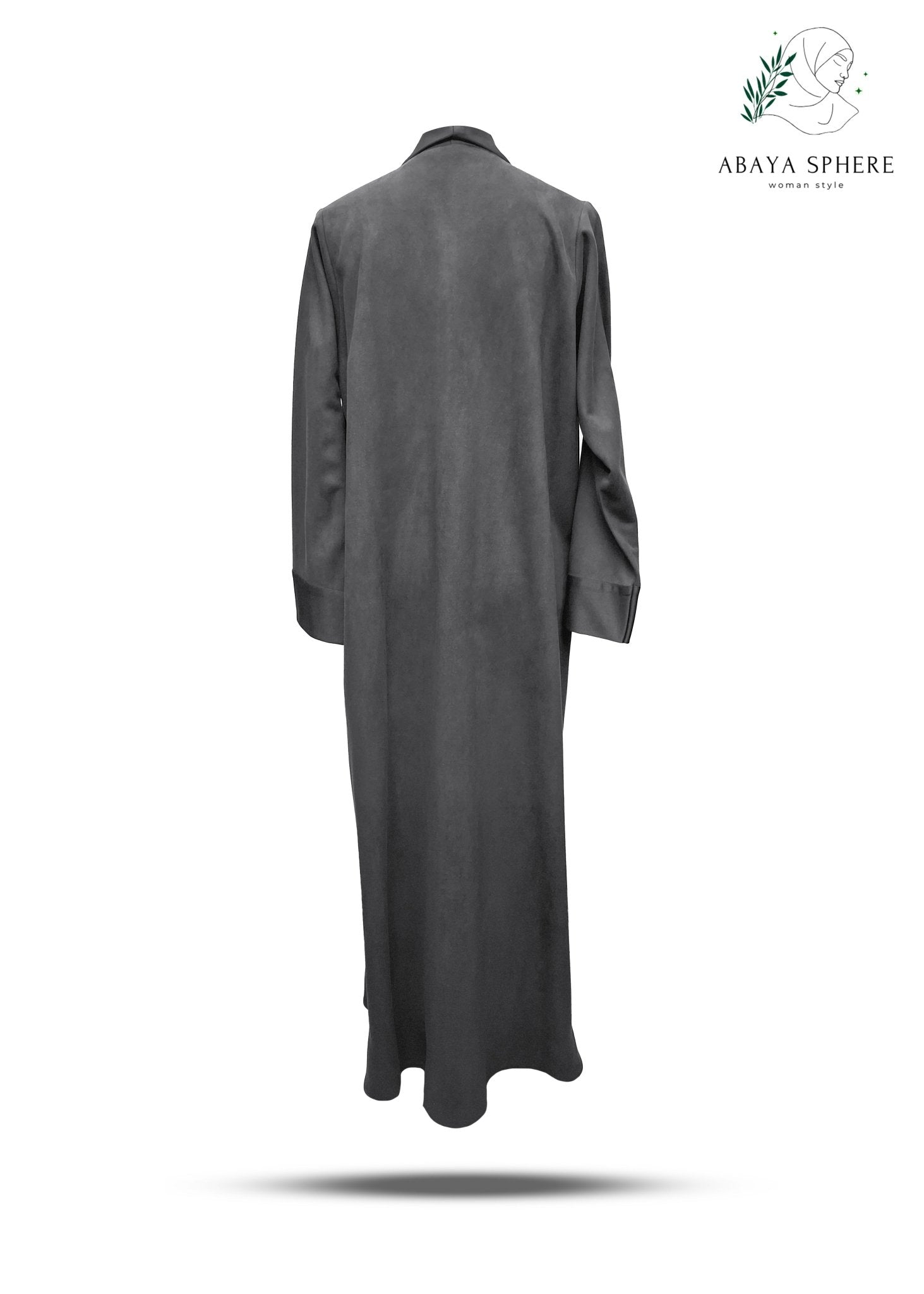 PREMIUM-GREY-ABAYA-ROUND-COLLAR-CUT-POCKET