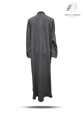 PREMIUM-GREY-ABAYA-ROUND-COLLAR-CUT-POCKET