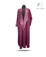 PREMIUM-MAROON-LONG-COLLAR-SIDE-POCKETS-ABAYA